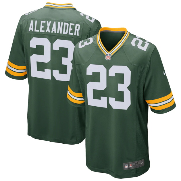mens nike jaire alexander green green bay packers game jersey